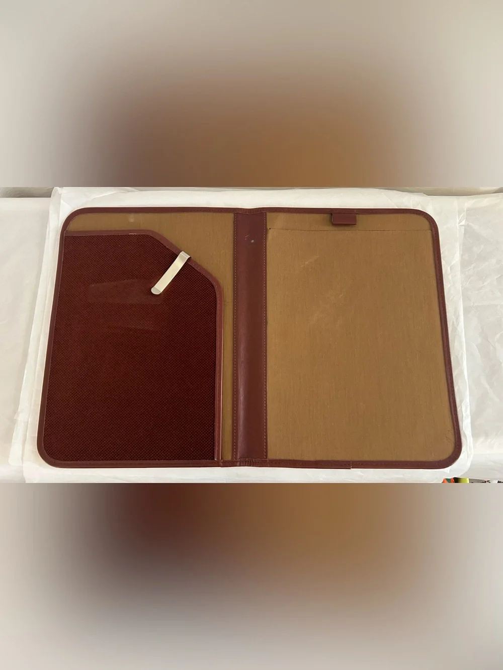 Vintage 70's/80's Leather Legal Size Portfolio PadFolio Case - Brown